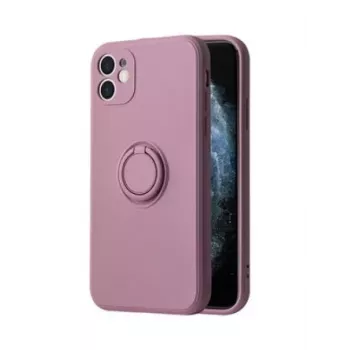 iLike Apple iPhone 14 Pro Silicone Ring Case Purple