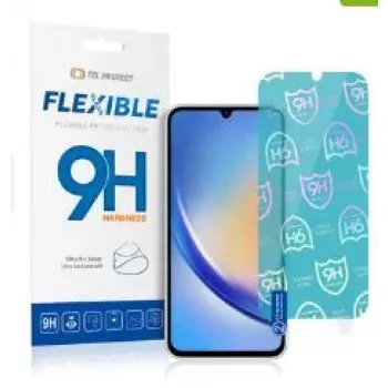 iLike Hybrid Glass Screen Protector for Samsung Galaxy A34 5G – Lankstus, 9H kietumo, HD skaidrus