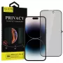 iLike Apple iPhone 14/13/13 Pro/16E Grūdintas stiklas su privatumo filtru, juodas
