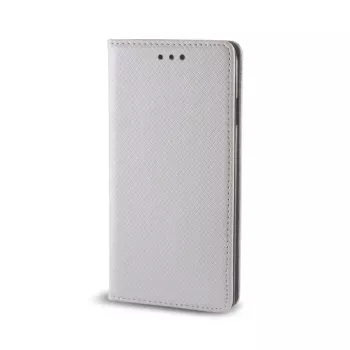 GreenGo LG K8 K350N Smart Magnet Wallet Case Sidabrinis