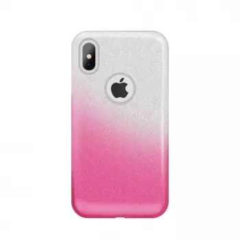 iLike Apple iPhone X / iPhone XS Gradient Glitter 3-in-1 Case Pink