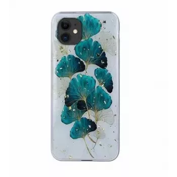 iLike Gold Glam Case for iPhone 11 su lapų raštu