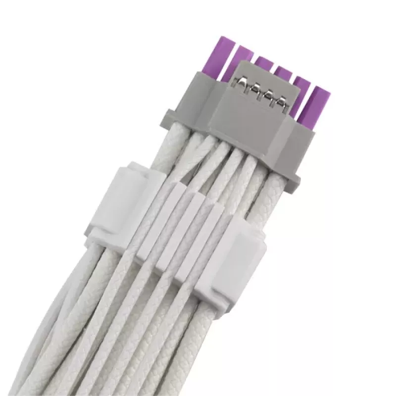 ASUS ROG EQUALIZER White Edition GPU Power Cable - 16-pin 12VHPWR to 3x8-pin PCIe - 700mm White