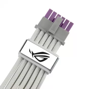 ASUS ROG EQUALIZER White Edition GPU Power Cable - 16-pin 12VHPWR to 3x8-pin PCIe - 700mm White