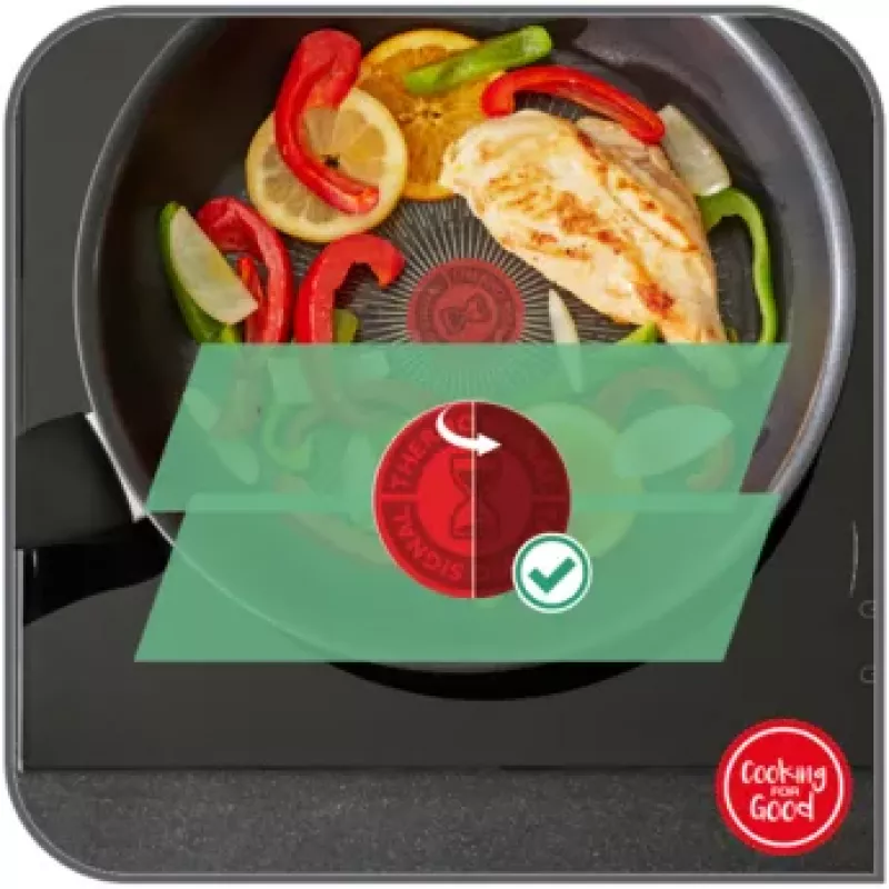 TEFAL Easy Plus keptuvė 24 cm, fiksuota rankena, juoda, titano nelipni danga, ne indukcijai
