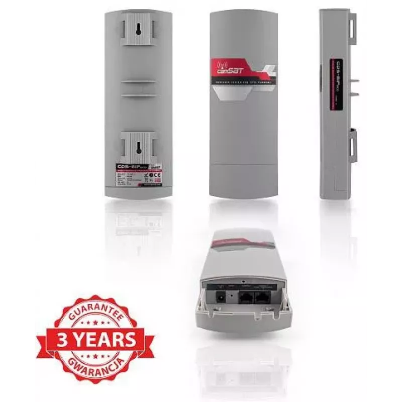 CAMSAT CDS-6IP eco 5 GHz belaidė IP perdavimo sistema / tiltas, 300 Mbps, 16 dBi, 2x RJ-45, PoE, IP65