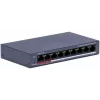 Hikvision DS-3E0109P-E/M(C) 9-Portų Fast Ethernet PoE komutatorius, 8 PoE prievadai, 65W biudžetas, nevaldomas