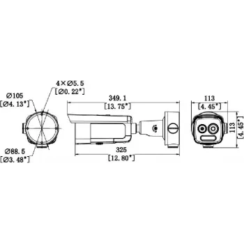 Hikvision HM-TD2618-10/G0/T1A terminė ir optinė IP kameros galvutė
