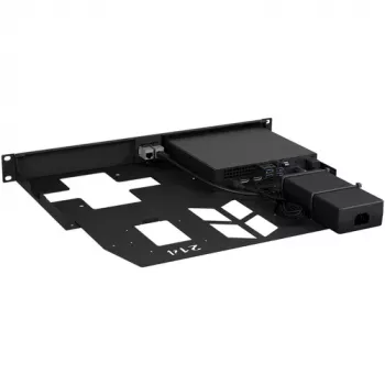Rackmount.IT komplektas, skirtas Dell OptiPlex MFF – 1U 19 colių stelažinis laikiklis, juodas