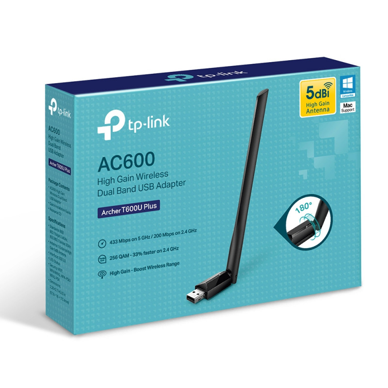 TP-Link Archer T600U Plus(EU) AC600 Dual Band Wi-Fi Adapter