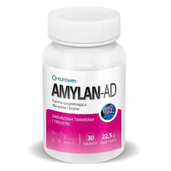 EUROWET Amylan-Ad Papildas Šunims ir Katėms Sąnariams - 30 Tablečių