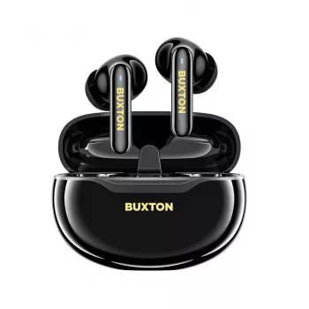 BXT Buxton BTW 7200 Black Tuya – Tikros belaidės ausinės su įkrovimo dėklu, juodos, Bluetooth 5.2, IPX4, liečiamas valdymas, Tuya Smart App