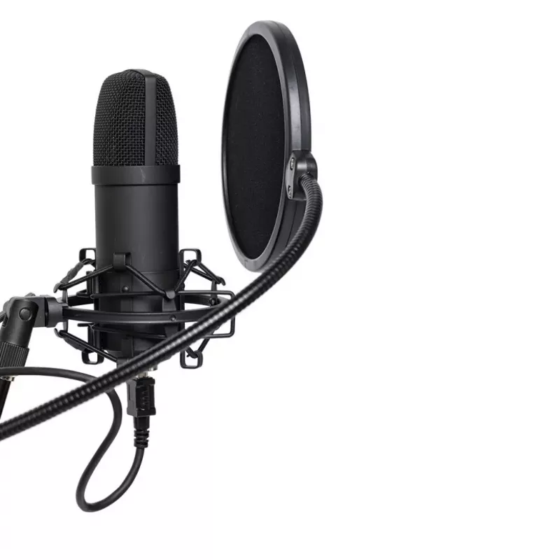 STAGG SUM45 Set - USB mikrofono rinkinys su mikrofonu, stovu, amortizatoriumi, pop filtru ir USB laidu