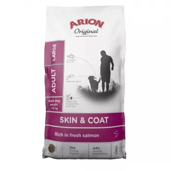 AIN ARION Original Skin & Coat Large Salmon - Sausas šunų maistas 12kg