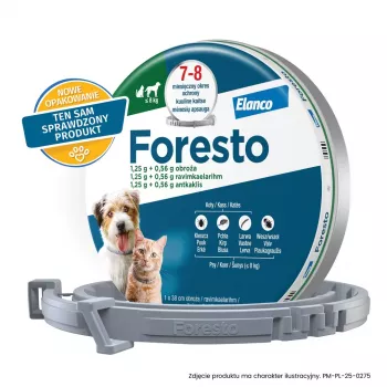 ENA ELANCO Foresto Blusų ir Erkių Antkaklis Katėms ir Šunims iki 8 kg