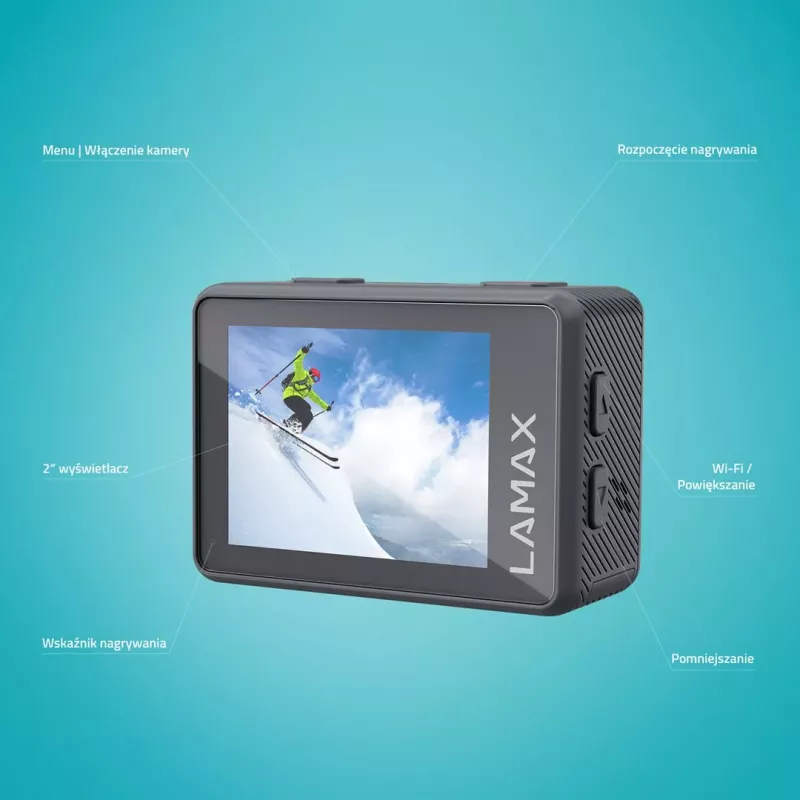 LAMAX X3.2 4K veiksmo kamera su 2 inch ekranu, Wi-Fi ir 12 MP
