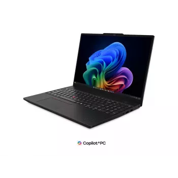 Lenovo ThinkPad T16 G5 Intel nešiojamas kompiuteris - 16 inch WUXGA IPS Anti-Glare, Intel Core Ultra 7 355, 32GB LPDDR5X, 512GB SSD, Intel Graphics, Windows 11 Pro, Wi-Fi 7, Bluetooth 5.4, Juoda
