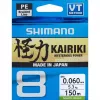 SHIMANO Kairiki 8 Pinta Meškerės Valas 0.060mm 150m 5,3kg Mantis Green
