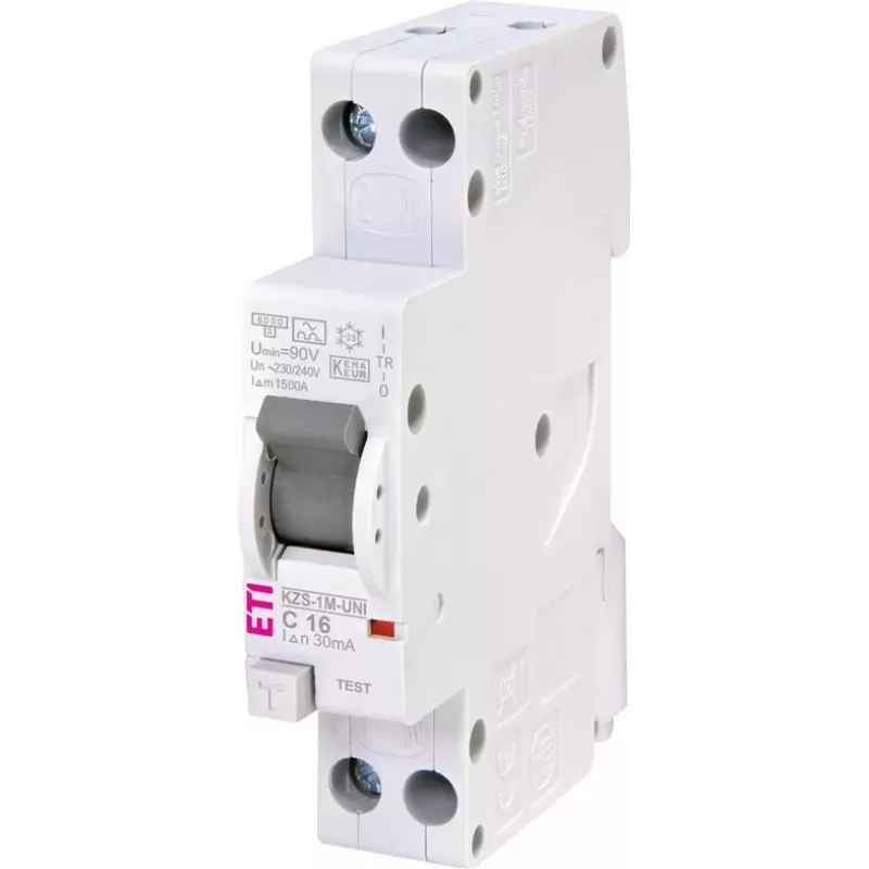 ETI KZS-1M-UNI RCBO 1P+N C16 30mA A tipo (002176034)