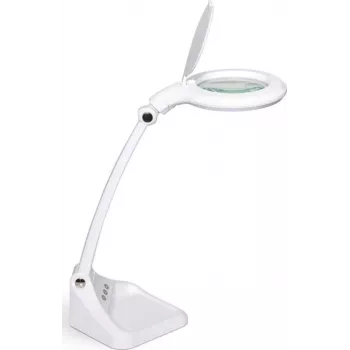 MAUL MAULiris LED Didinamoji Stalo Lemp, 3 Dioptrijos (1,75x), 127 mm Lęšis, 760 lm, 6500 K, 9 W, Balta