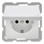 Berker 47516089 Kištukinis lizdas su uždedamu dangteliu SCHUKO Polar White Velvet