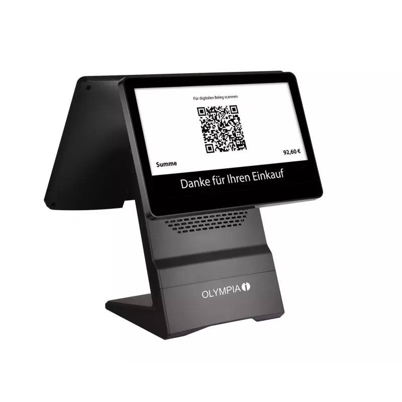 OLYMPIA T400K All-in-One 39,6 cm (15,6 colio) lietimui jautrus POS terminalas, juodas