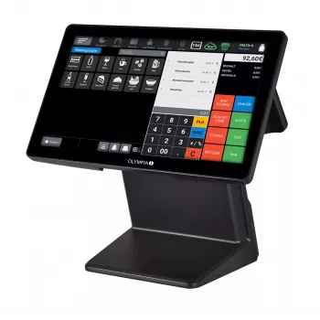 OLYMPIA T400K All-in-One 39,6 cm (15,6 colio) lietimui jautrus POS terminalas, juodas
