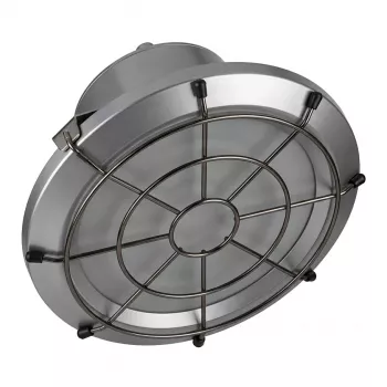 SYNERGY21 LED lubinis prožektorius UFO su kamuolio apsaugos narveliu S 100W 14000lm 5000K IP65 Juodas