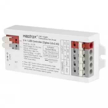 Miboxer LED valdiklis 2in1 Single Color/Dual White (CCT) Zigbee 3.0/2.4GHz RF (E2-ZR)