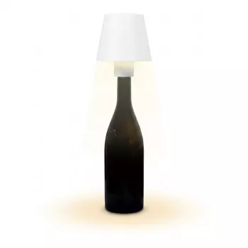 SYNERGY21 Synergy 21 LED stalinė lempa su įkraunamu akumuliatoriumi, skirta buteliams, IP54, lietimo jungikliu, reguliuojamo ryškumo, balta