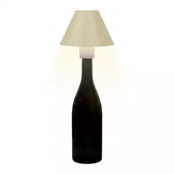 SYNERGY21 Synergy 21 LED stalinė lempa su įkraunama baterija, skirta buteliams, lauko naudojimui, IP54, liečiamas jungiklis, reguliuojamas ryškumas, geltona