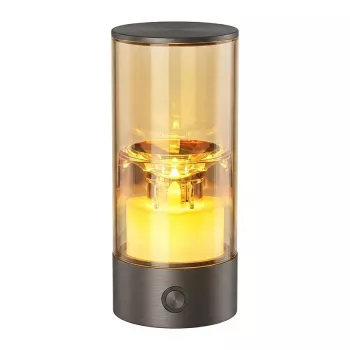 SYNERGY21 LED Tealight Battery Outdoor IPX5 Touch Switch Dimmable Steel Gray