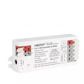 Miboxer E2-WR LED valdiklis 2in1 vienspalvis / dviejų baltų (CCT) Wi-Fi + 2,4GHz
