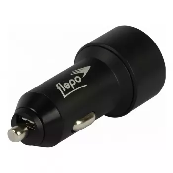 FLEPO Automobilinis įkroviklis 2 prievadai 12V-24V - max 4A - Quick Charge 3.0