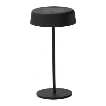 Synergy 21 LED stalinė lempa SOLAR/Įkraunama baterija, Lauko IP54, Liečiamas reguliavimas, Juoda