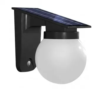SYNERGY21 Synergy 21 LED sieninis šviestuvas su saulės baterija ir įkraunama baterija - Ball Milky -