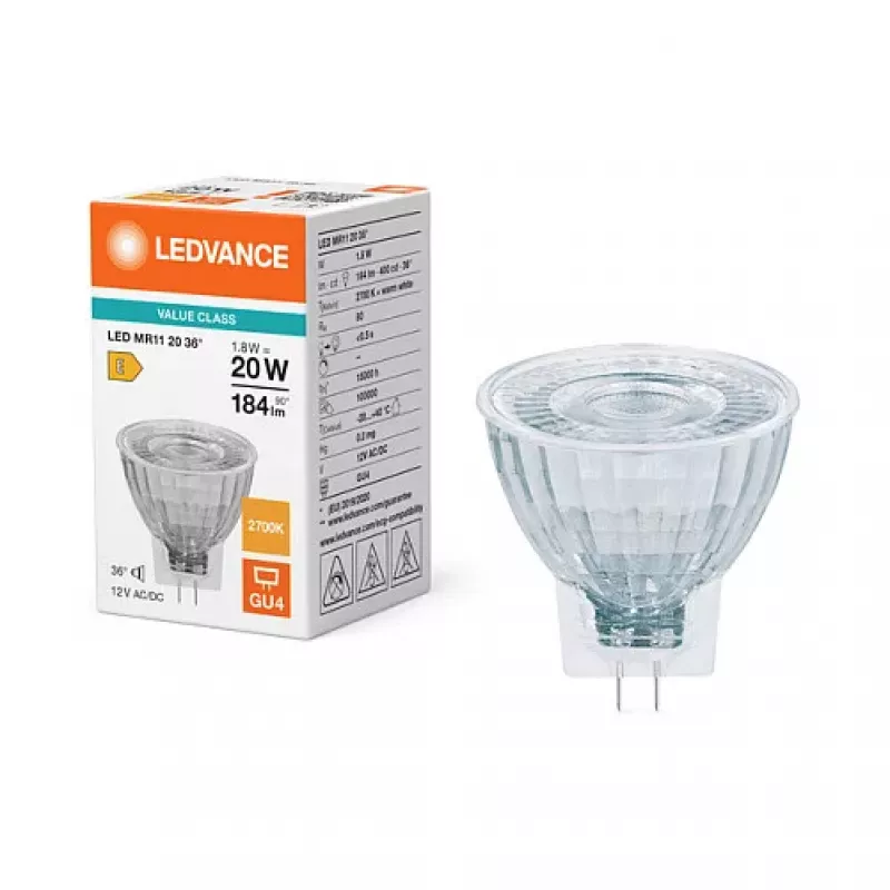 OSRAM LED MR11 P 1,8W 827 GU4 36° 120lm Warm White Reflector Lamp