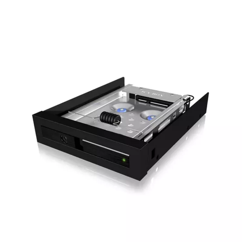 ICY BOX IB-2217ASTS Mobile Storage Rack – 2,5 inch (6,4 cm) į 3,5 inch (8,9 cm) – Juoda