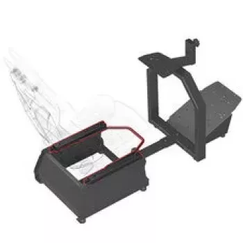 TrackTime Series One Seat Rails - juodi, 180 mm reguliavimas, tvirtas plienas sim lenktynių kėdėms