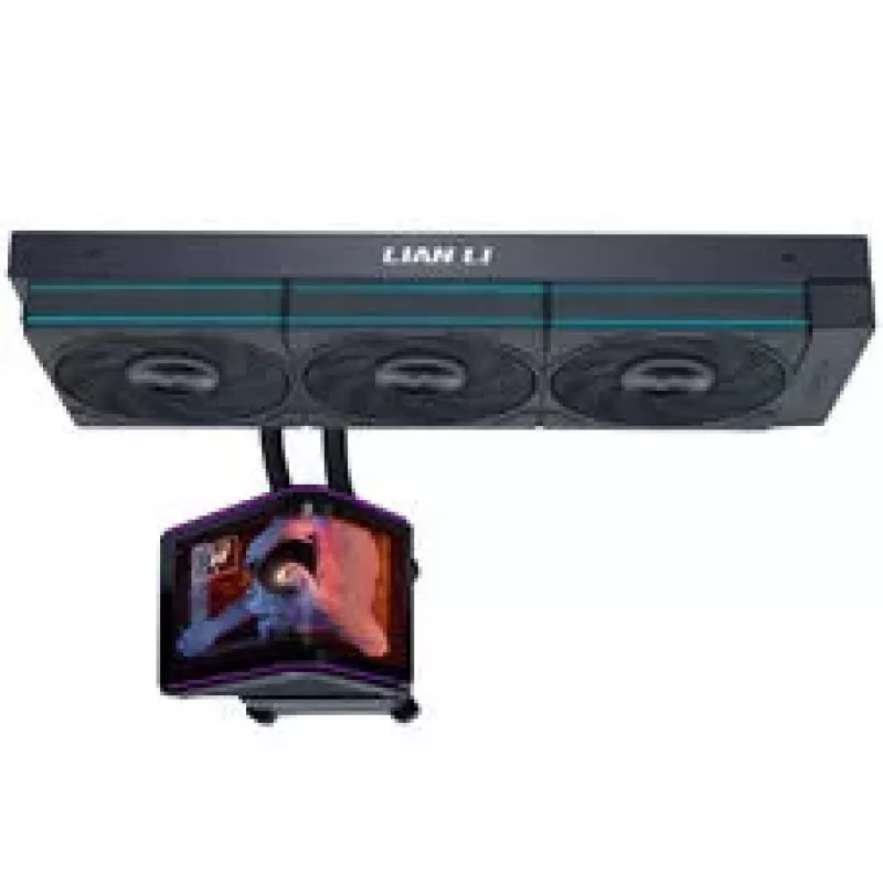 Lian Li HydroShift II OLED Curved 360 UNI FAN P28 AiO vandens aušinimas, 360 mm, OLED ekranas, P28 ventiliatoriai - Juoda