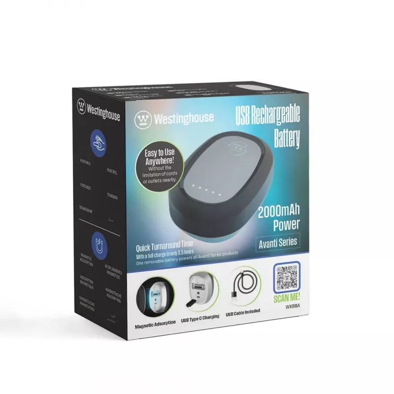 Westinghouse Avanti WKRBA USB Įkraunama AA Ličio-Jonų Baterija 2 Vnt.