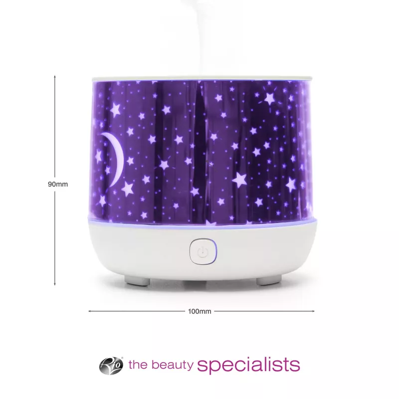 RIO DHNT-EU/1.4 Dream Time ultragarsinis aromadifuzorius, drėkintuvas ir naktinė lemputė, 120 ml, 7 spalvų LED