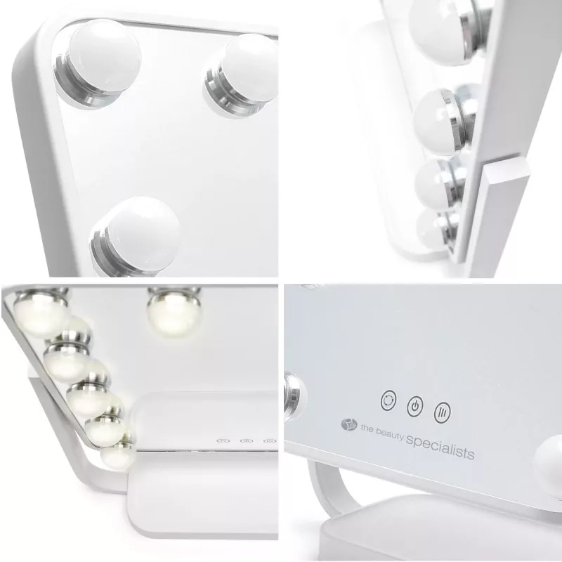 RIO MMHD-EU/1,3 Hollywood Glamour Dressing Table Mirror su LED apšvietimu