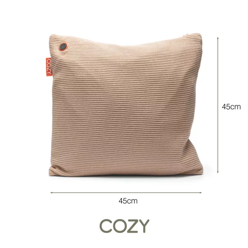 Bodi-Tek BT-CSHT2-K-BG-PB10 COZY Una Cushion Knitted & Power Bank 10000 mAh, Smėlio spalvos