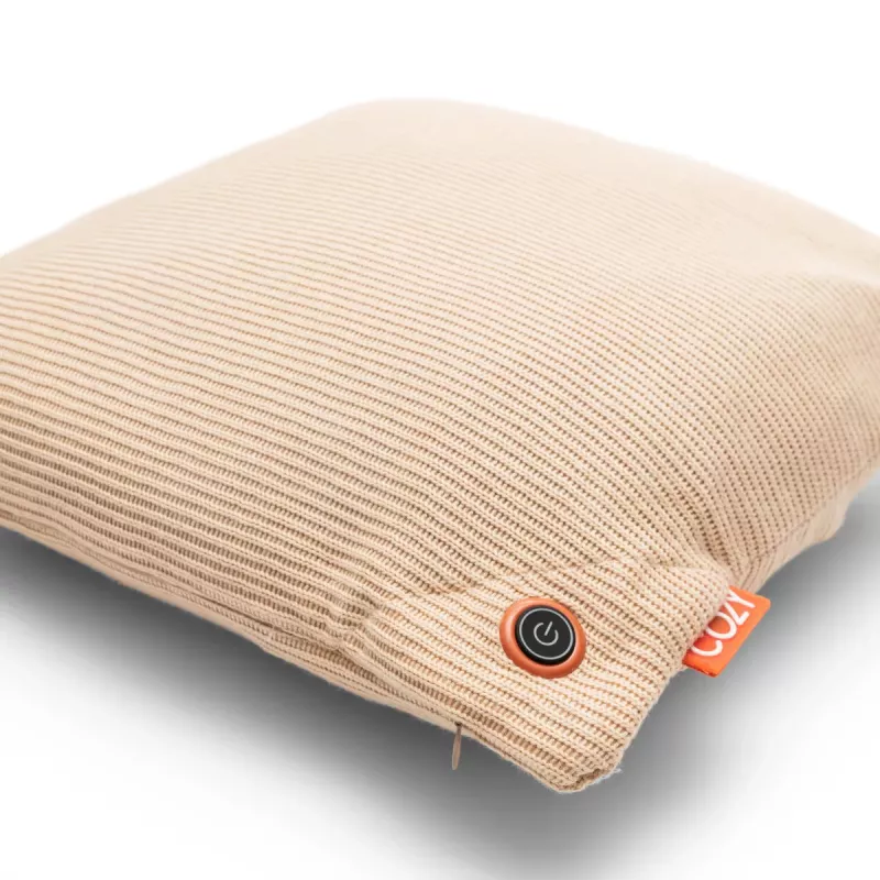 Bodi-Tek BT-CSHT2-K-BG-PB10 COZY Una Cushion Knitted & Power Bank 10000 mAh, Smėlio spalvos