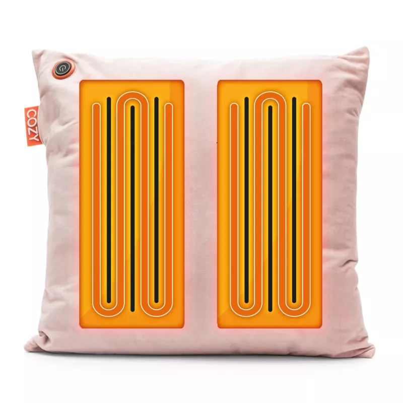 Bodi-Tek BT-CSHT2-V-LP-PB10 COZY Una Šildoma Komforto Pagalvėlė 45 x 45 cm, šviesiai rožinė velvet