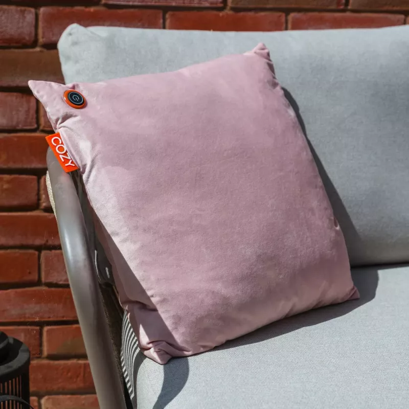 Bodi-Tek BT-CSHT2-V-LP-PB10 COZY Una Šildoma Komforto Pagalvėlė 45 x 45 cm, šviesiai rožinė velvet