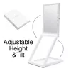 RIO MMAW-EU/1,0 Home and Away Dressing Table Make Up Mirror – Dvipusis LED veidrodis su padidinimu 1x/5x, sulankstomas, baltas