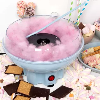 Giles & Posner EK2641GSBLVDEV2 Candyfloss Maker - 500W, Pastel Blue, Retro Design