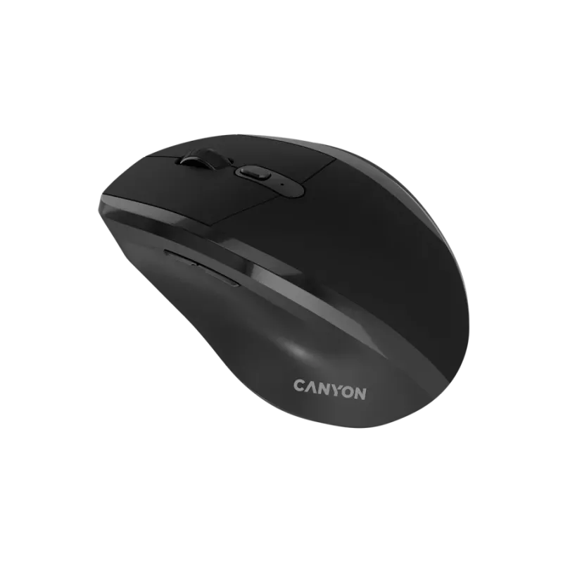 CANYON OnClick 17 ergonomiška belaidė pelė 1600 DPI 6 mygtukai juoda